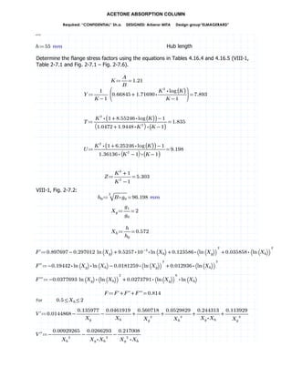 Acetone absorption column | PDF
