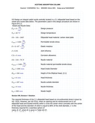 Acetone absorption column | PDF