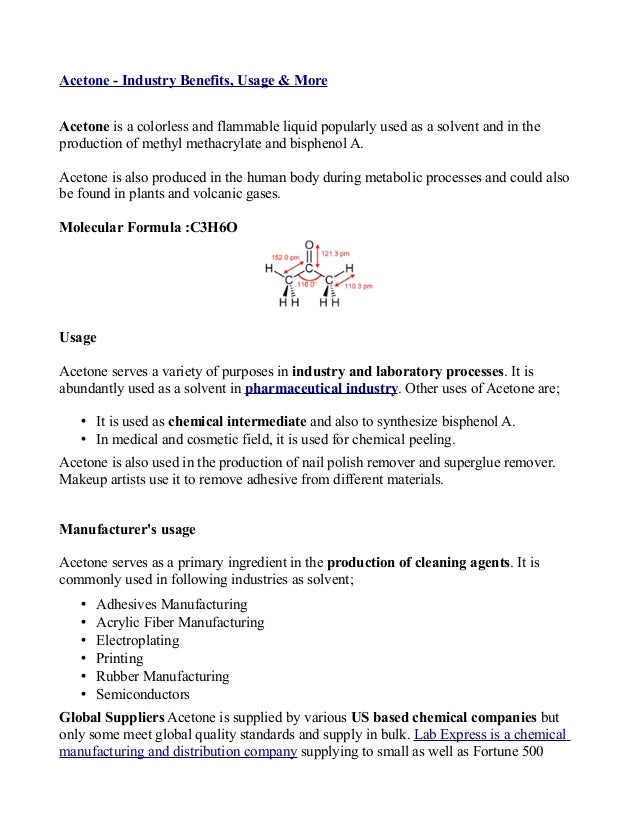 Acetone , acetone suppliers usa