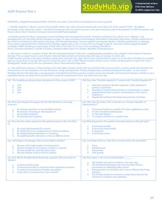 ACET Practice Test 1 ACET Practice Test Booklet | PDF