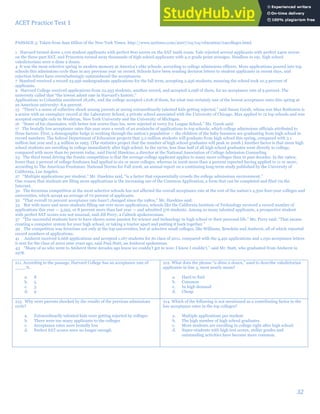ACET Practice Test 1 ACET Practice Test Booklet | PDF