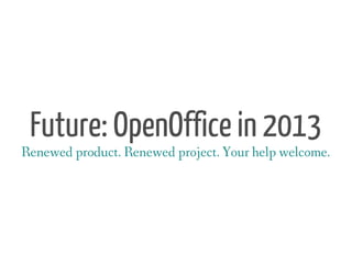 OpenOffice at Apache