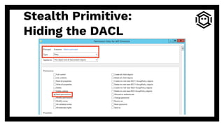 Stealth Primitive:
Hiding the DACL
 