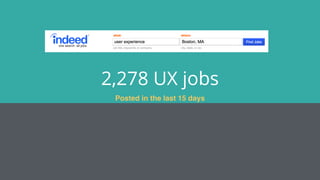 2,278 UX jobs
Posted in the last 15 days
 