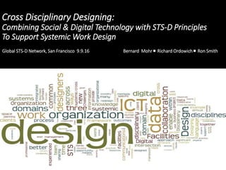 Cross Disciplinary Designing:
Combining Social & Digital Technology with STS-D Principles
To Support Systemic Work Design
Global STS-D Network, San Francisco 9.9.16 Bernard Mohr◼ Richard Ordowich◼ Ron Smith
 