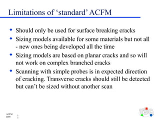 ACFMP for inspection for ferromagnetic material.pptx | Free Download