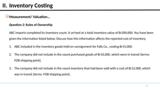 Comprehensive Guide to Inventory Accounting and Costing Methods | PPTX
