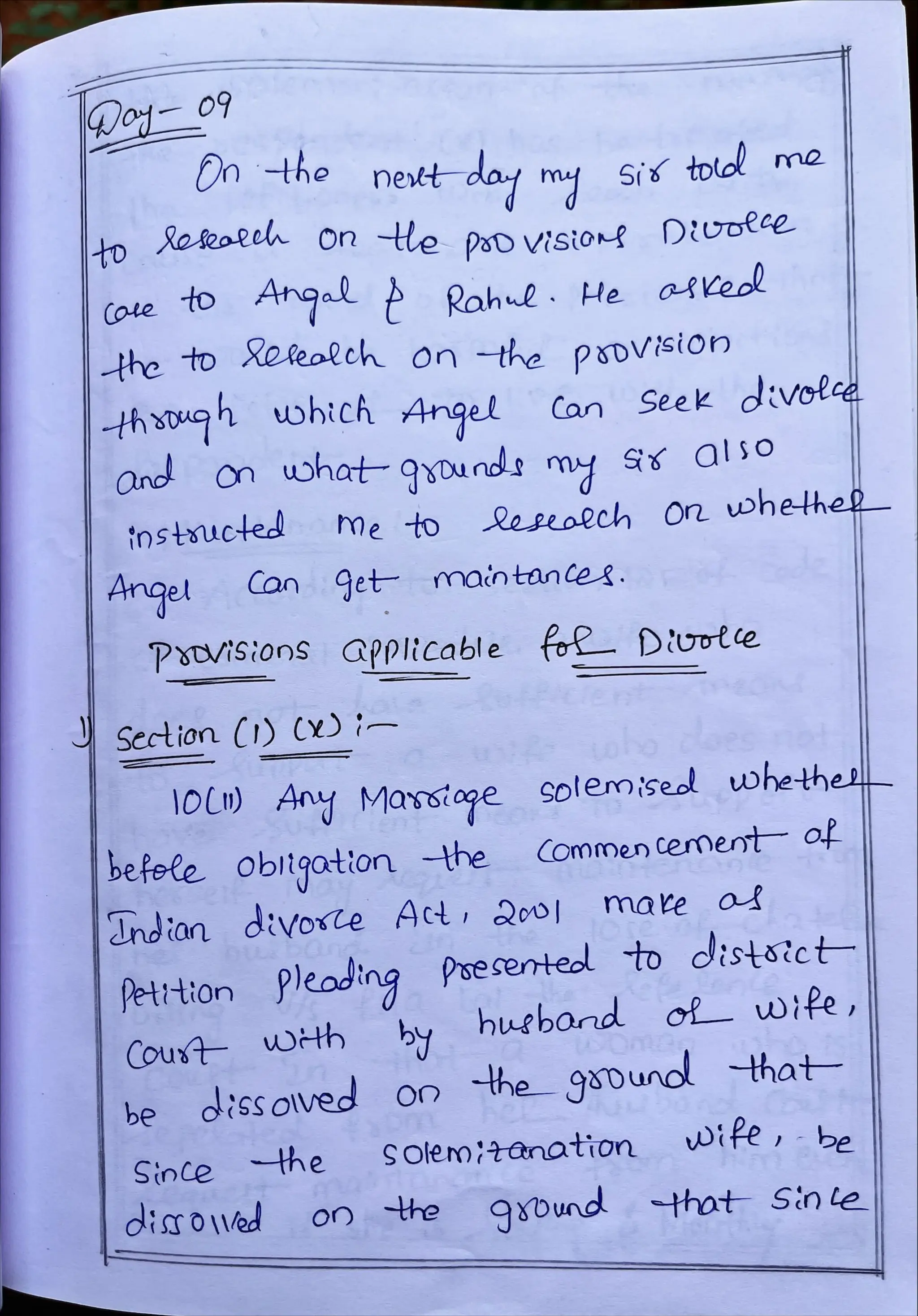 Internship Diary Osmania University 3 YD