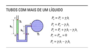 TUBOS COM MAIS DE UM LÍQUIDO
 