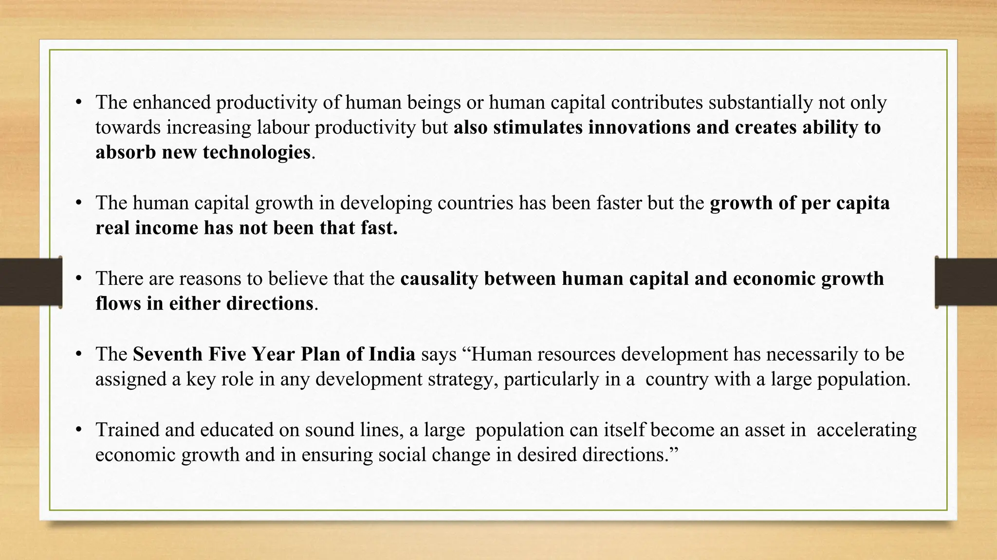 Human capital formation in India project for class 12 | PDF