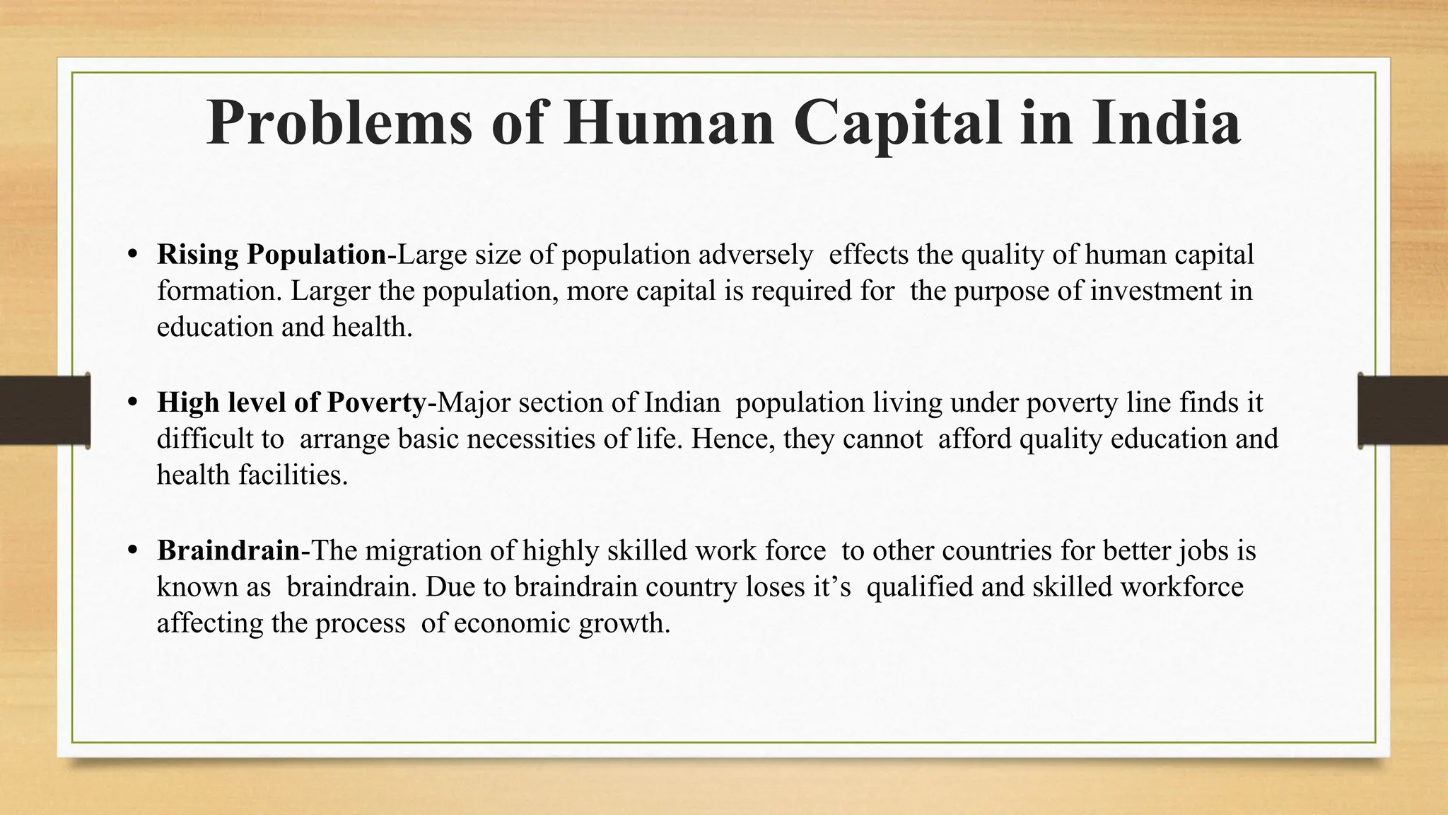 Human capital formation in India project for class 12 | PDF