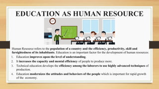 Human capital formation in India project for class 12 | PDF