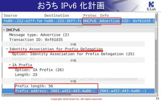53Copyright 2018 KLab Inc. All rights reserved.
おうち IPv6 化計画
中略
中略
中略
 