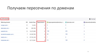 Получаем пересечения по доменам
45
 