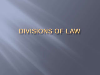 Divisions of law 