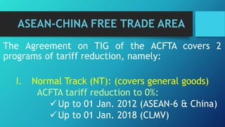 ASEAN-CHINA FREE TRADE AGREEMENT | PPTX