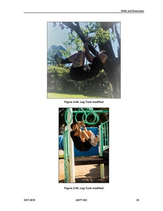 Drills and Exercises
OCT 2019 ACFT IOC 35
Figure 2-44. Leg Tuck modified
Figure 2-45. Leg Tuck modified
 