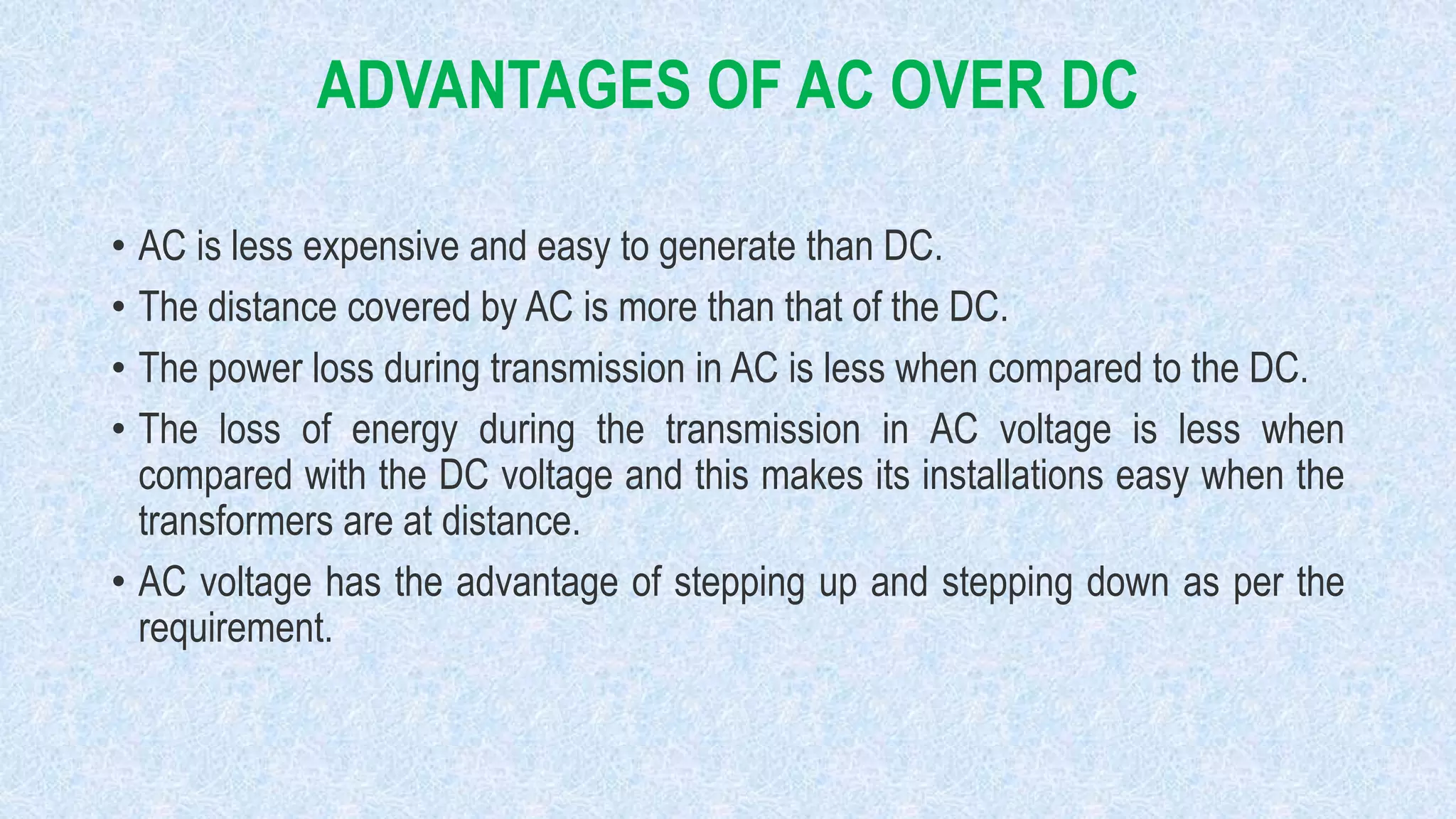 What Are Advantages Of Ac Over Dc www.slideshare.net