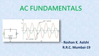 AC FUNDAMENTALS
- Roshan K. Aalshi
R.R.C. Mumbai-19
 