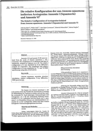 ACG-149-Squamocin = Annonin I - LC-MS-IR-NMR-Bayer-DE-1990