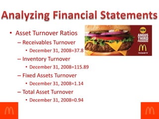 Analyzing the Financial Statements