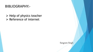 EXPRESSION FOR INSTANTANEOUS
E.M.F. PRODUCED :-
Let position of the coil at any time t. It's make angle
q an angle with vertical. If w is uniform angular speed
of the coil.
Then θ =ωt
B be the strength of magnetic field n be the number of turns in the
coil and A area of the coil then magnetic flux with the coil in this
position is given by :
Φ = nBA Cosθ = nBA Cos ωt.
 