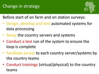 Baseline activities an data management