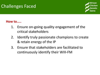 Facilitating partnerships and institutional engagements for effective implementation: An update