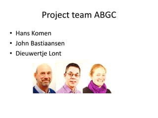 ACGG/KOEPON—Our role in the program