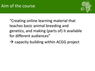 ACGG/KOEPON—Our role in the program