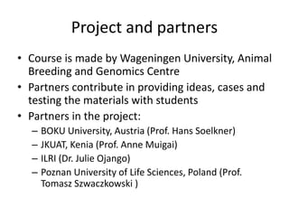 ACGG/KOEPON—Our role in the program