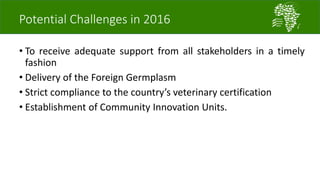 A platform for testing, delivering, and continuously improving tropically-adapted chickens for productivity growth in sub-Saharan Africa—Nigeria