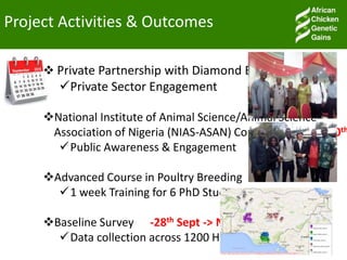 Overview of ACGG activities in Nigeria