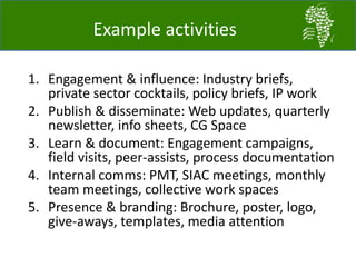 Communications and knowledge management in the African Chicken Genetic Gains program