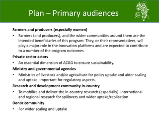 Communications and Knowledge management in the African Chicken Genetic Gains program