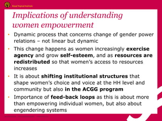 A gender strategy for ACGG