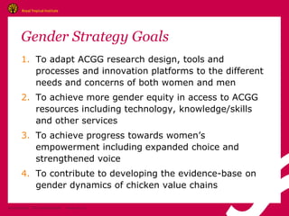A gender strategy for ACGG