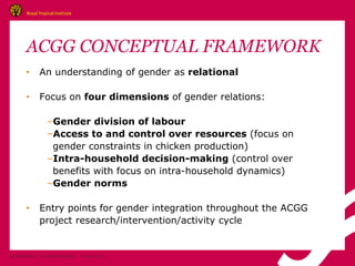 A gender strategy for ACGG