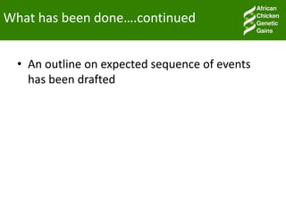 Gender in ACGG project: The case  of Tanzania