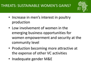 Nigeria smallholder women poultry farmers reaping the benefits of ACGG project: Evidence from CIPs