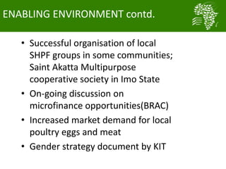 Nigeria smallholder women poultry farmers reaping the benefits of ACGG project: Evidence from CIPs