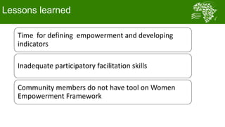 Lessons learnt from using gender analysis tools in Tanzania