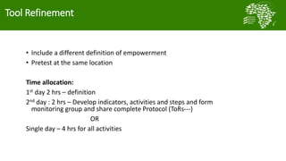 Lessons learnt from using gender analysis tools in Tanzania