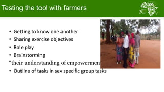 Lessons learnt from using gender analysis tools in Tanzania