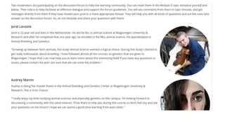 Animal breeding and genetics MOOC: Why and what initial results?