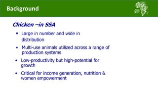 Introducing the African Chicken Genetic Gains project: A platform for testing, delivering, and continuously improving tropically-adapted chickens for productivity growth in sub-Saharan Africa