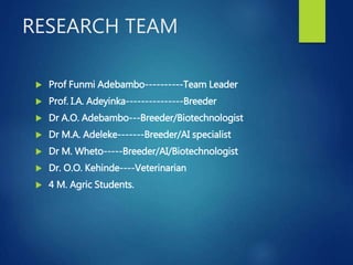 From PEARL project to ACGG in Nigeria