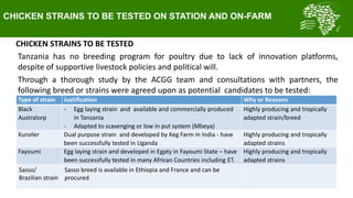  Summary of key outcomes from the first ACGG Tanzania innovation platform (IP) meeting