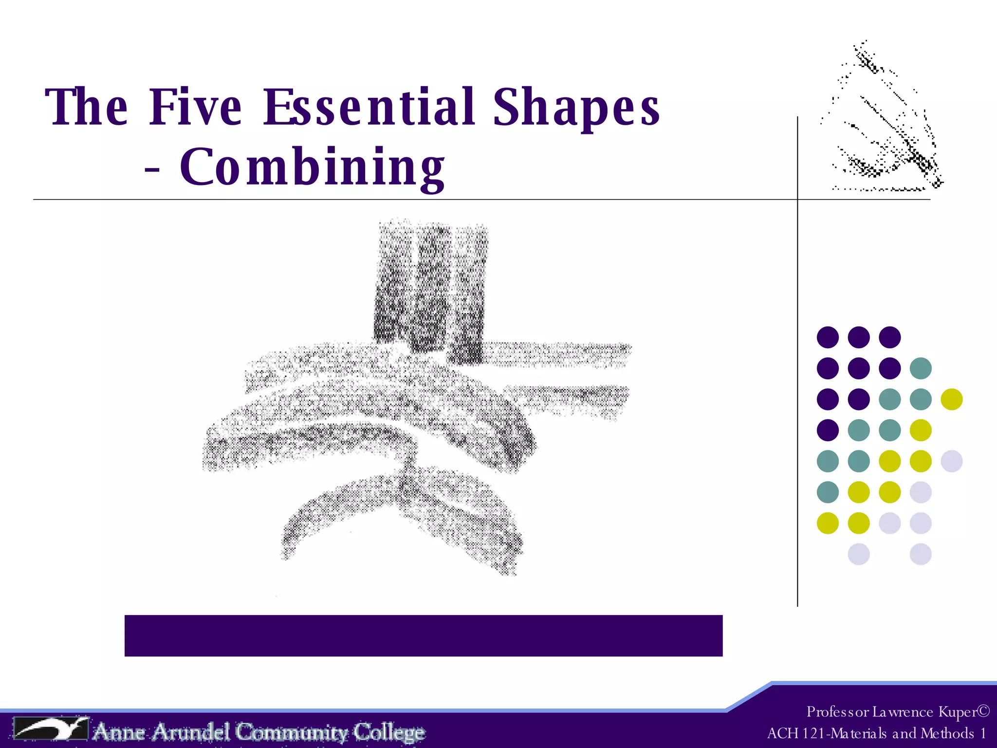 The Five Essential Shapes - Combining Professor Lawrence Kuper© ACH 121-Materials and Methods 1 