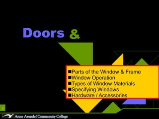 Doors ,[object Object],[object Object],[object Object],[object Object],[object Object],& Windows 